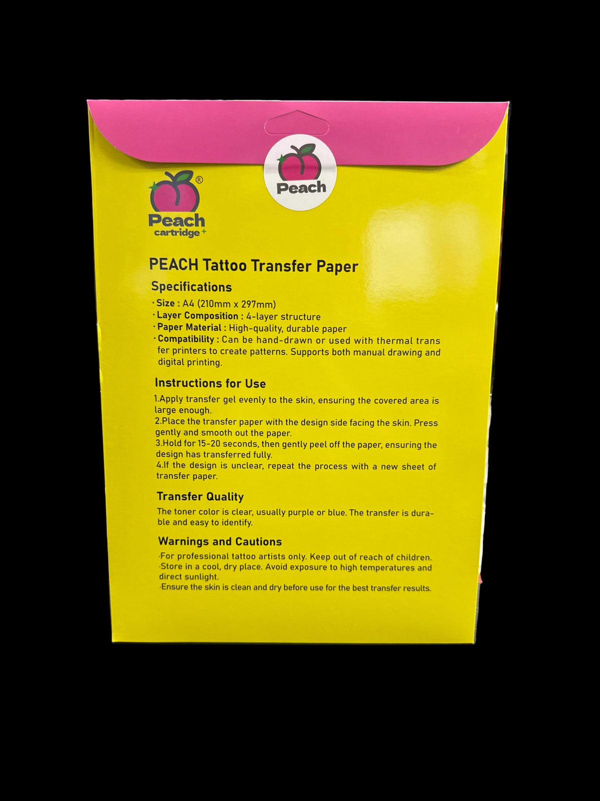 Peach tattoo transfer paper - 10pcs