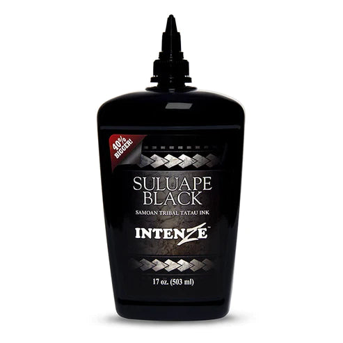 INTENZE Suluape Black Samoan Tribal Tatau Ink - 17oz