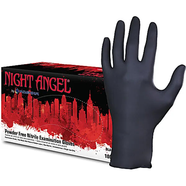 Adenna - Night Angel Black Nitrile Powder Free Exam Gloves