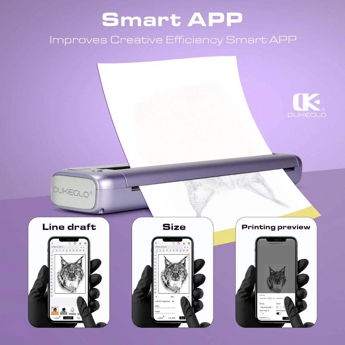 DUKEGLO Wireless Thermal Printer