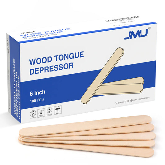 Wood Tongue Depressors - 6 Inch 100pcs