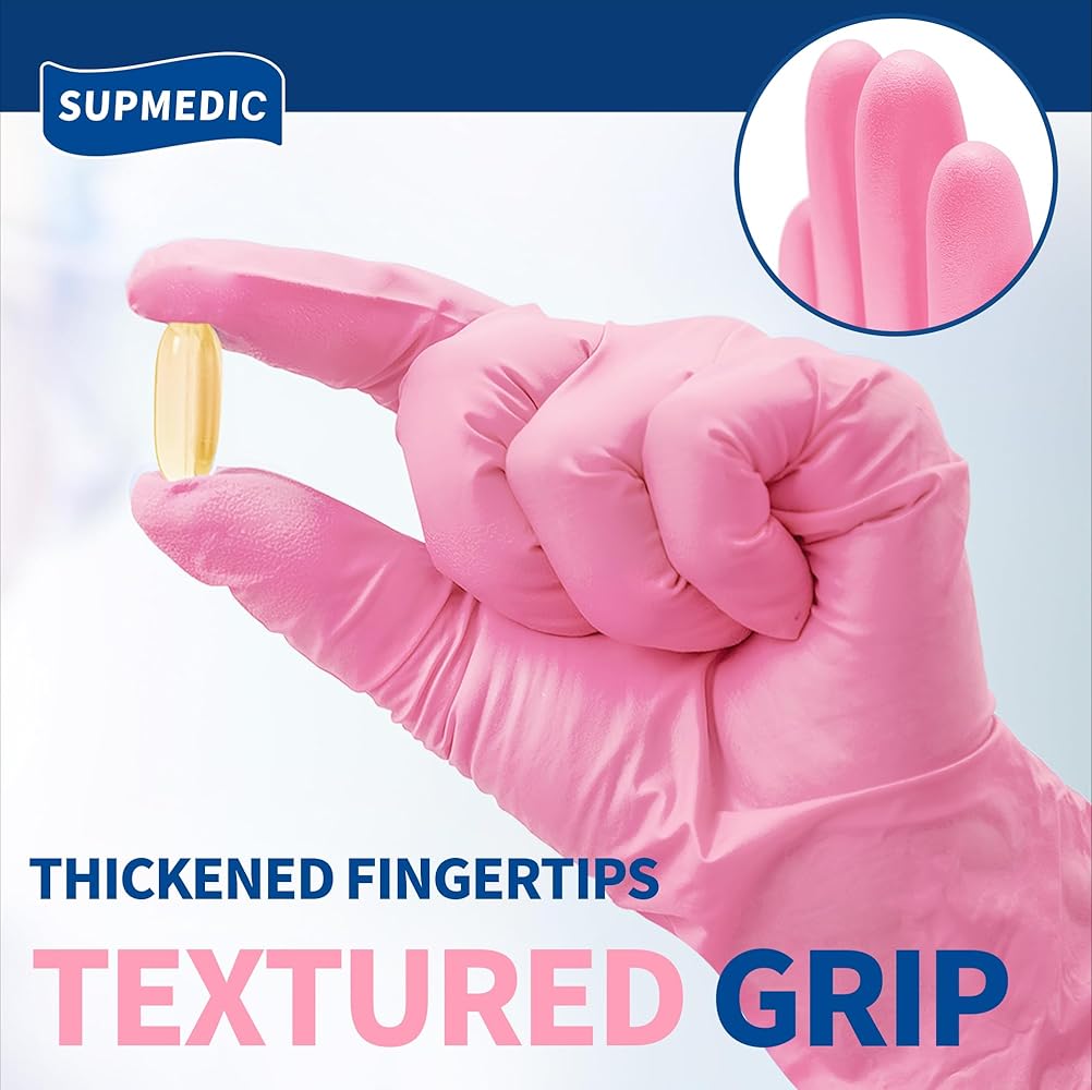 SUPMEDIC - Pink Nitrile Gloves