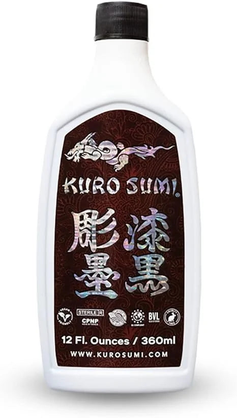 Kuro Sumi Black Outlining Tattoo Ink Vegan - 12oz